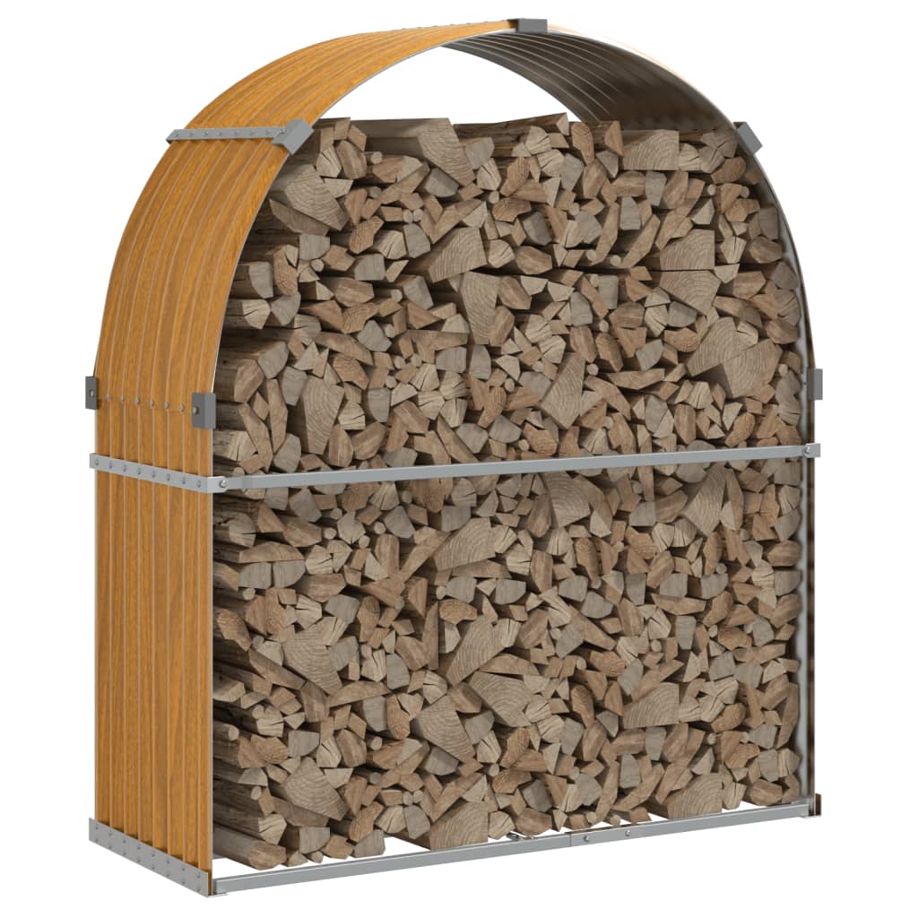 Držač za cjepanice izgledom drva 120x45x140 cm pocinčani čelik