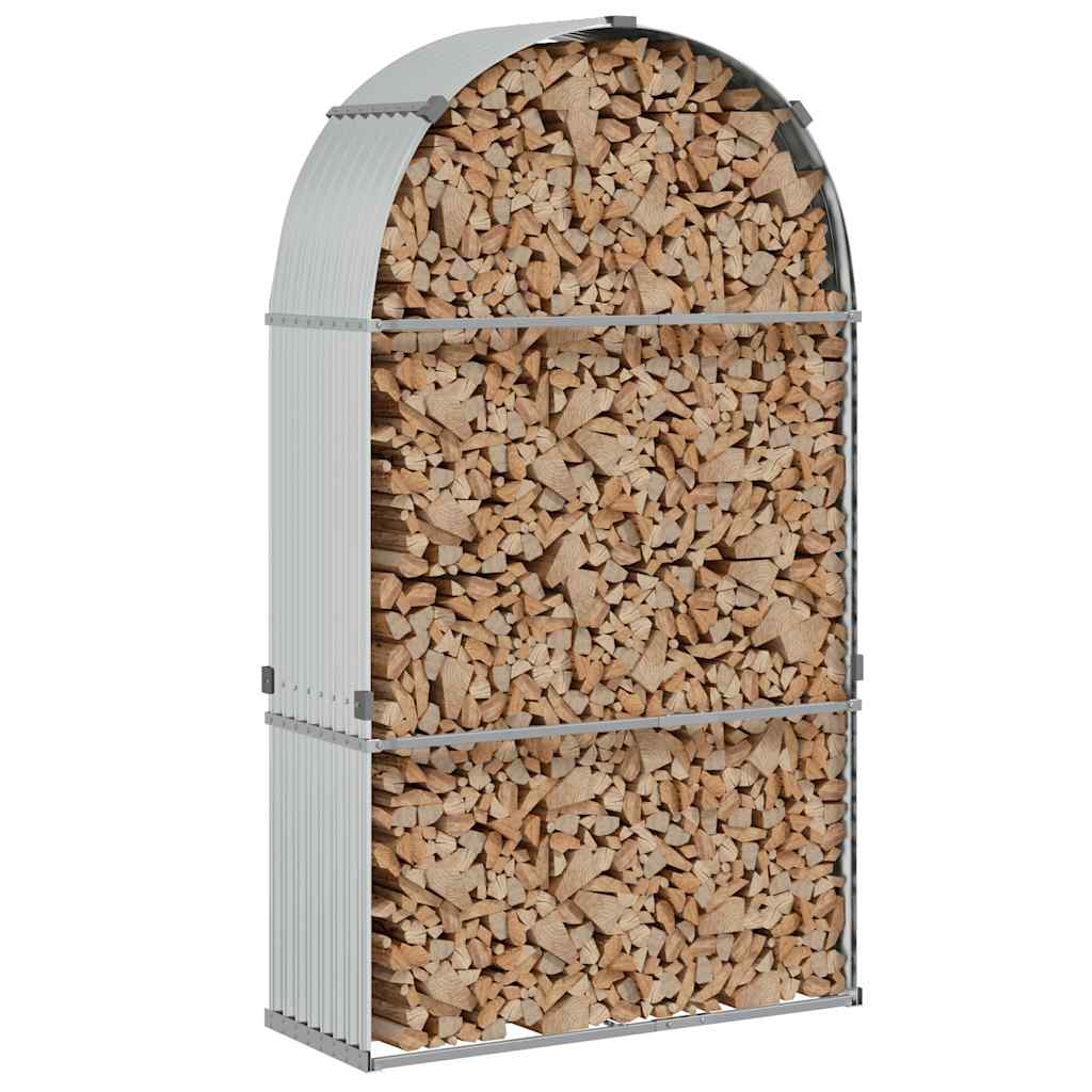 Držač za cjepanice srebrni 120x45x210 cm od pocinčanog čelika