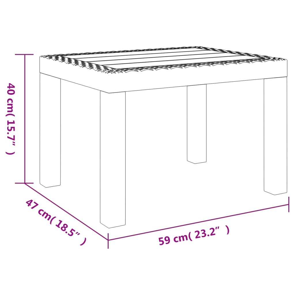 Vrtni stol antracit 59 x 47 x40 cm PP