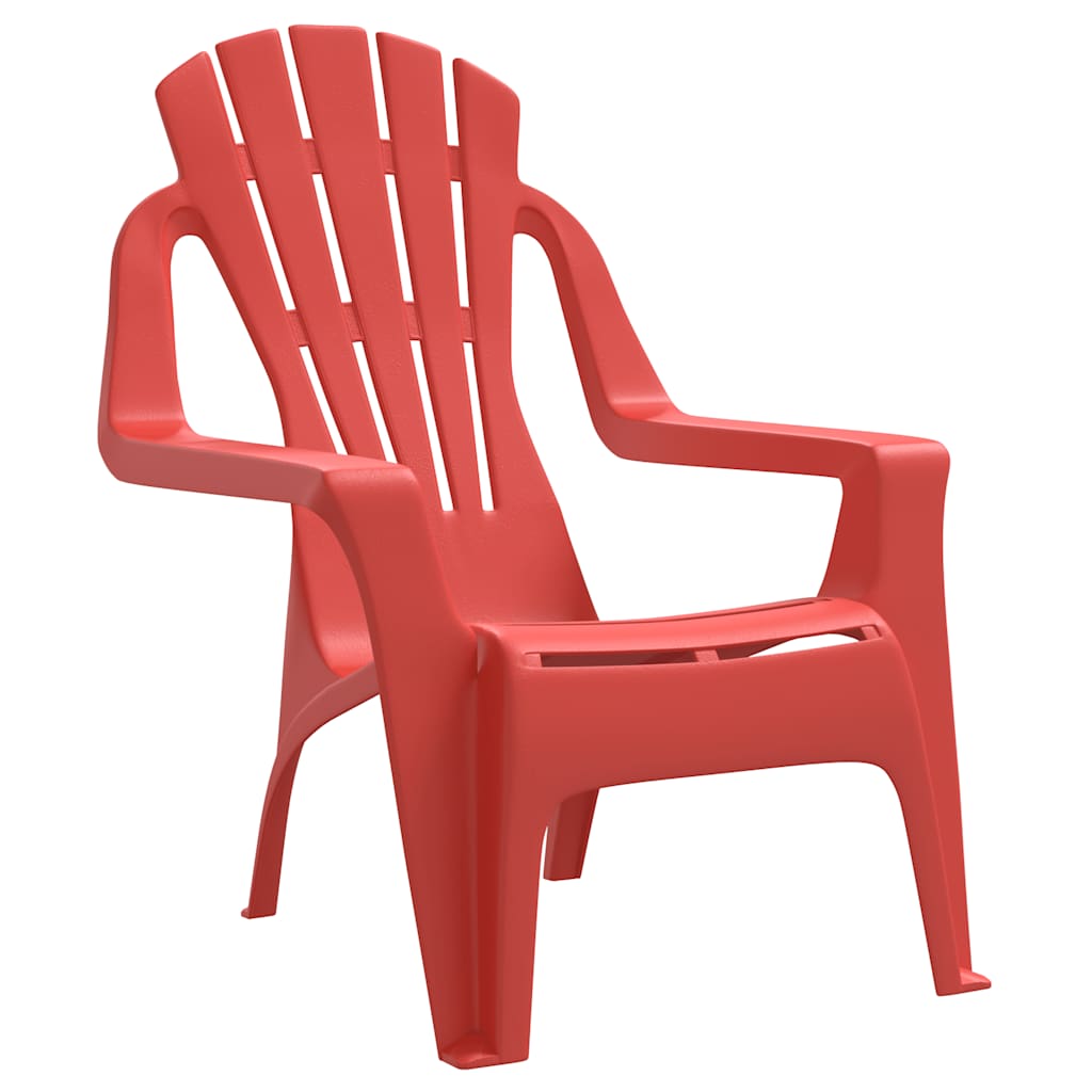 Vrtne stolice za djecu 2kom crvene 37x34x44cm PP izgled drva