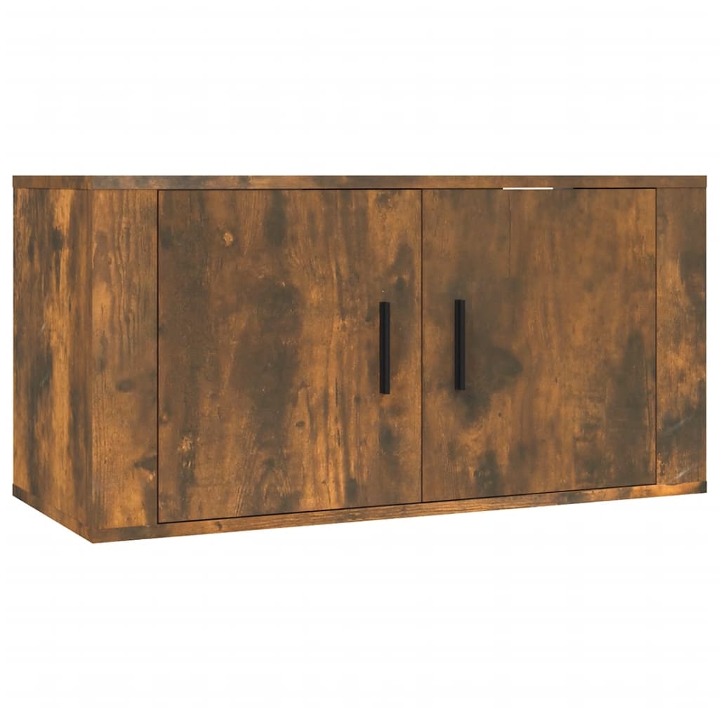 Zidni TV ormarići 2 kom boja dimljenog hrasta 80x34,5x40 cm