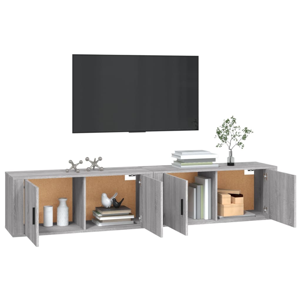 Zidni TV ormarići 2 kom boja sivog hrasta sonome 100x34,5x40 cm