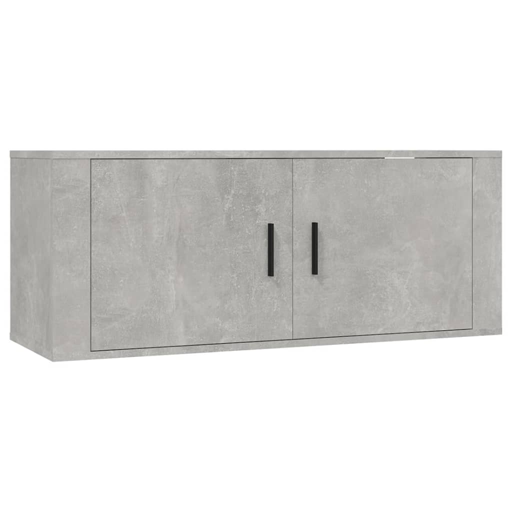 Zidni TV ormarići 3 kom siva boja betona 100 x 34,5 x 40 cm