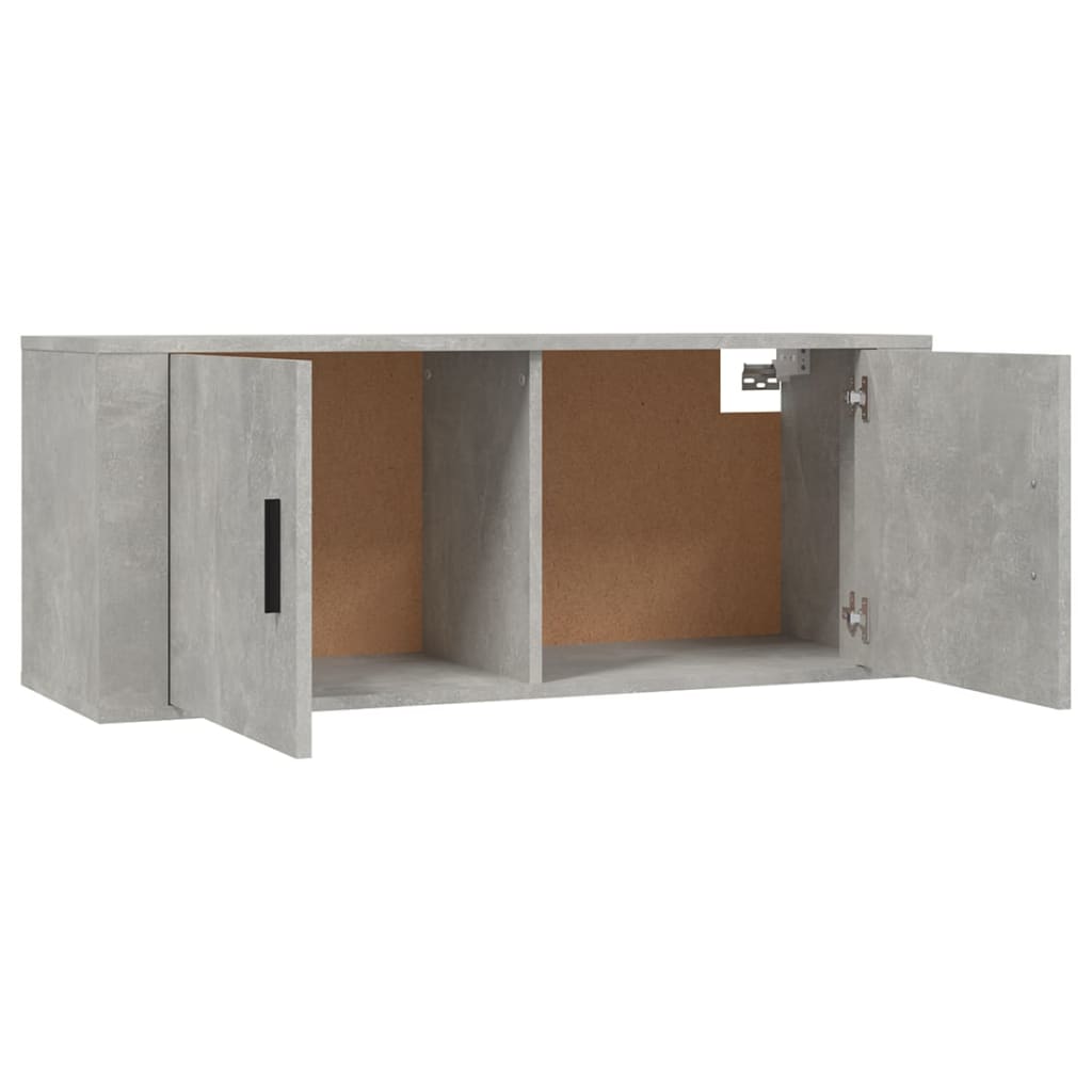 Zidni TV ormarići 3 kom siva boja betona 100 x 34,5 x 40 cm