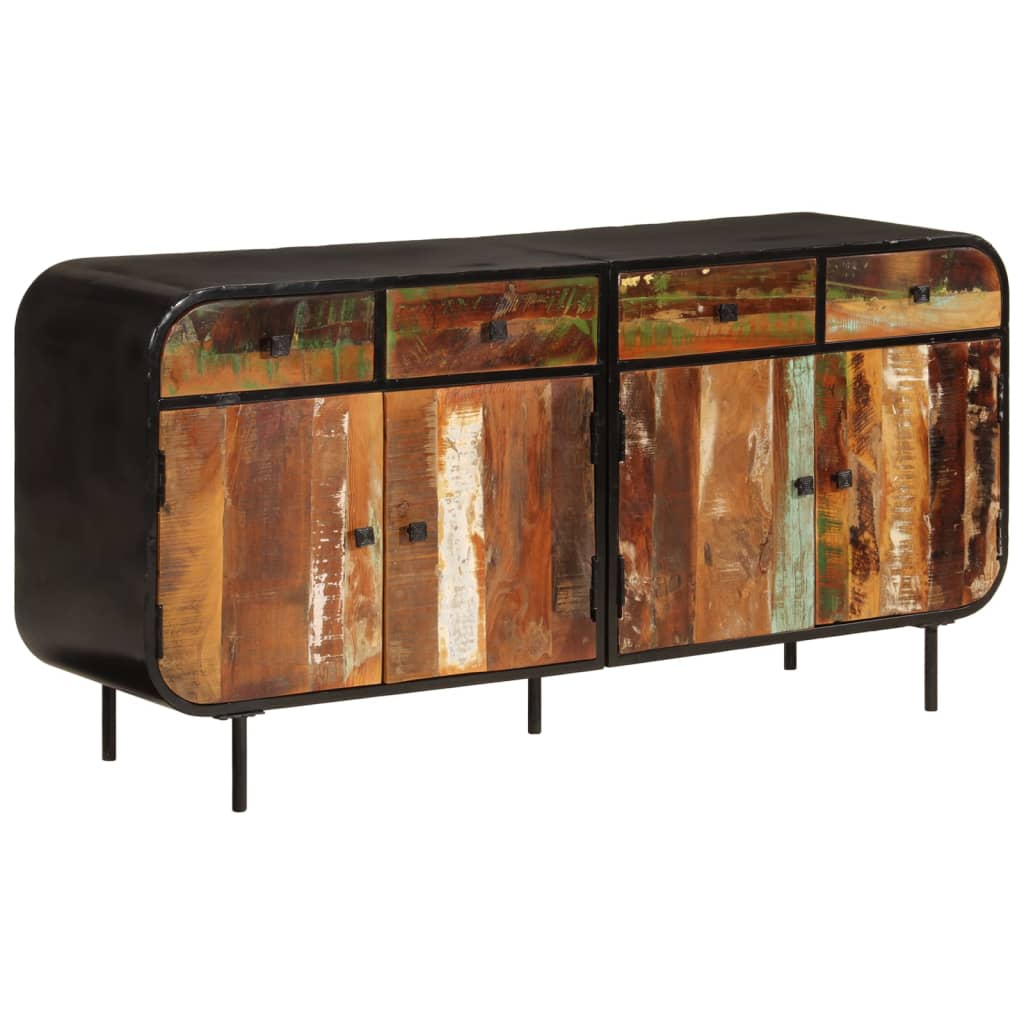 Komoda 140 x 35 x 70 cm od masivnog obnovljenog drva i metala
