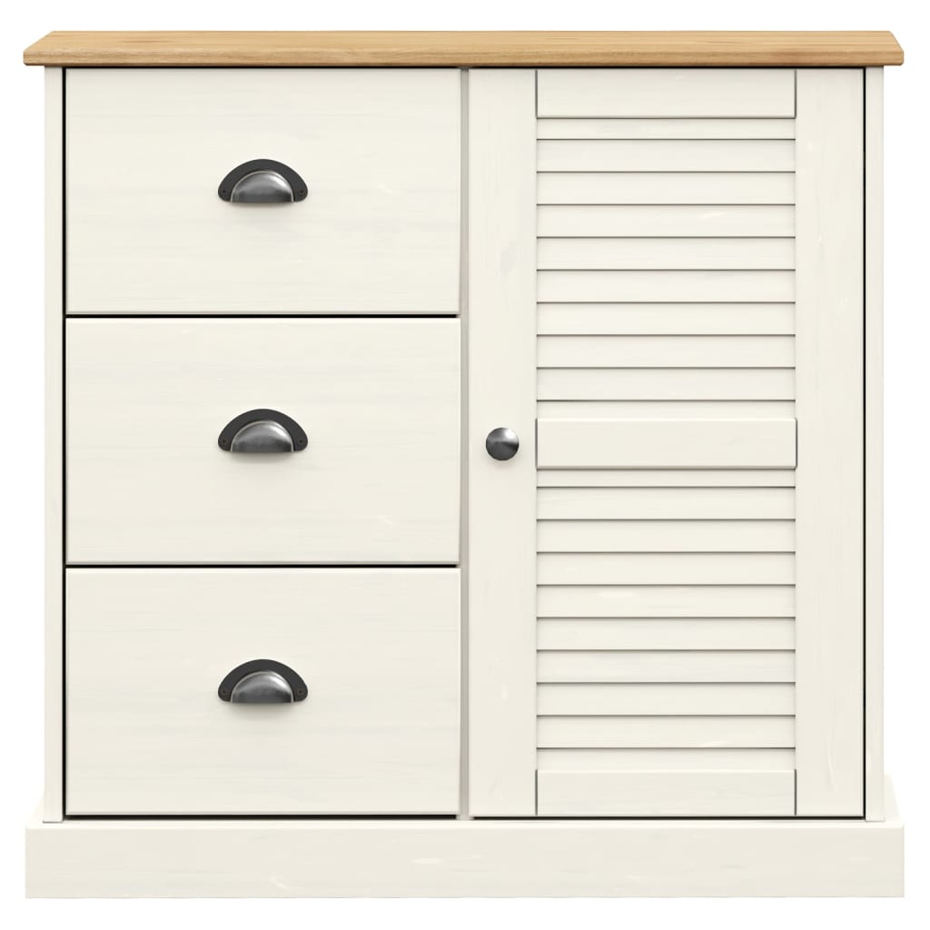 Visoka komoda VIGO bijela 78 x 40 x 175 cm od masivne borovine