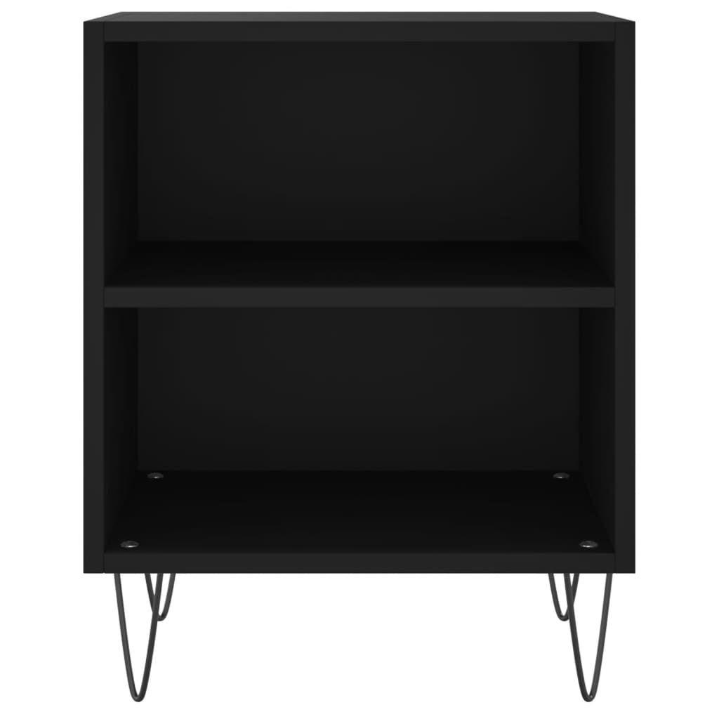Noćni ormarići 2 kom crni 40 x 30 x 50 cm konstruirano drvo
