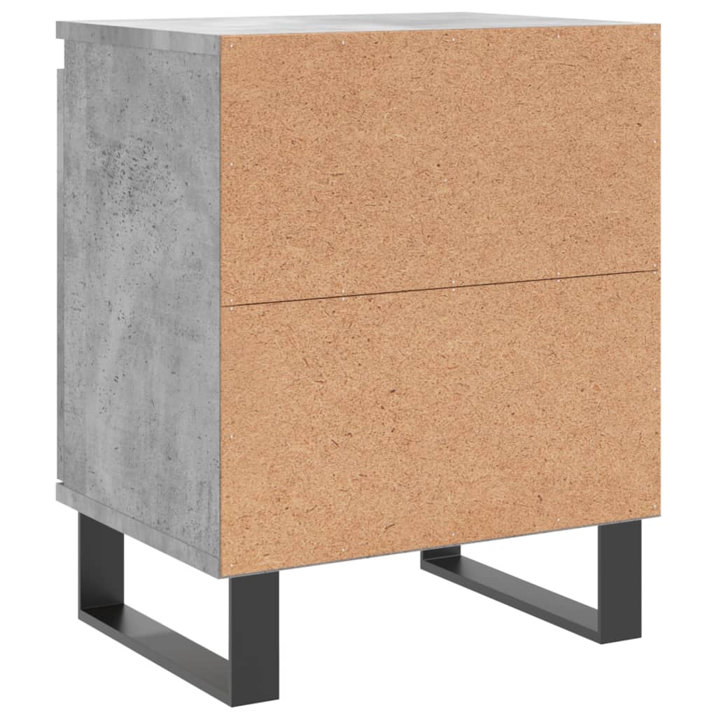 Noćni ormarići 2 kom boja betona 40x30x50 cm konstruirano drvo