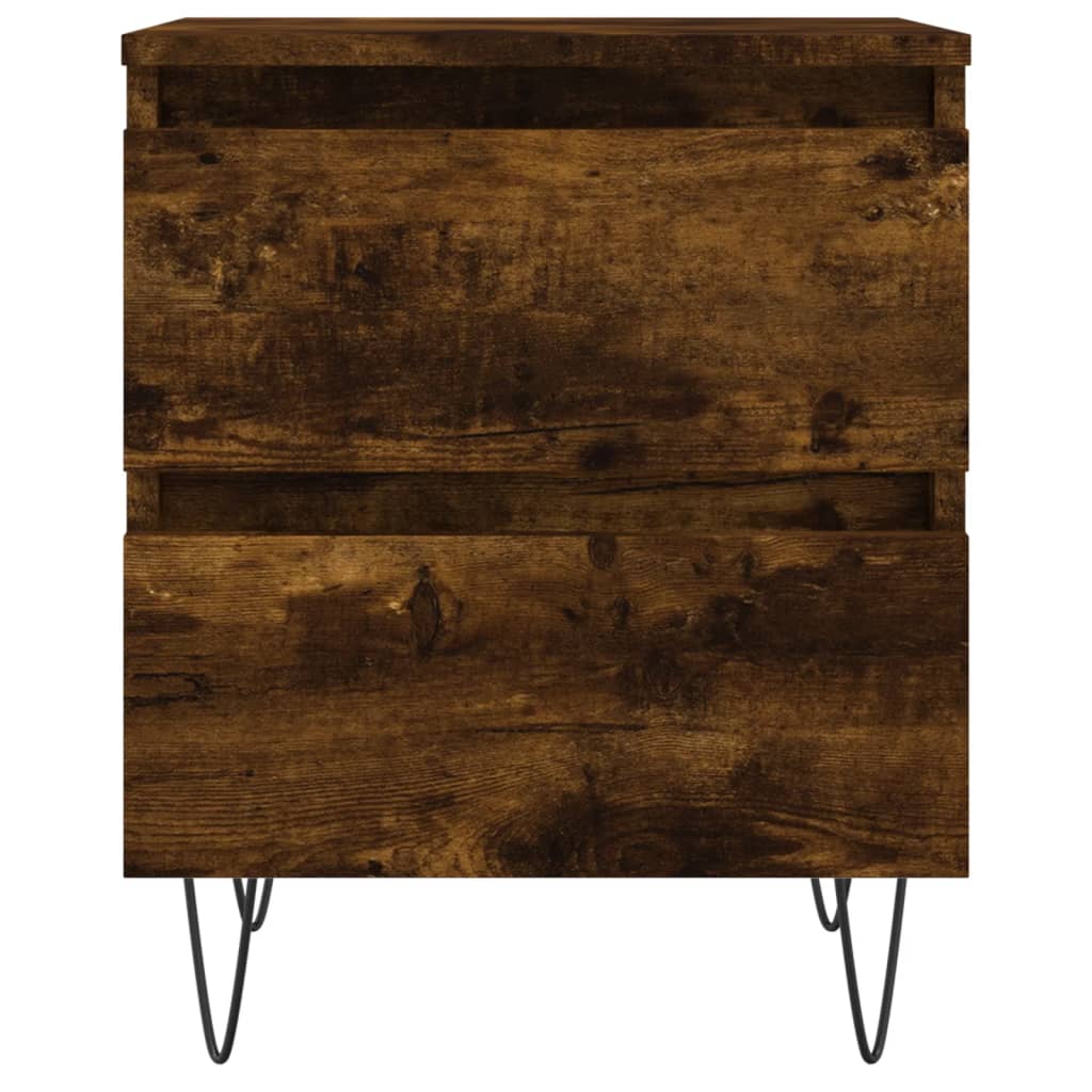 Noćni ormarići 2 kom boja hrasta 40x35x50 cm konstruirano drvo