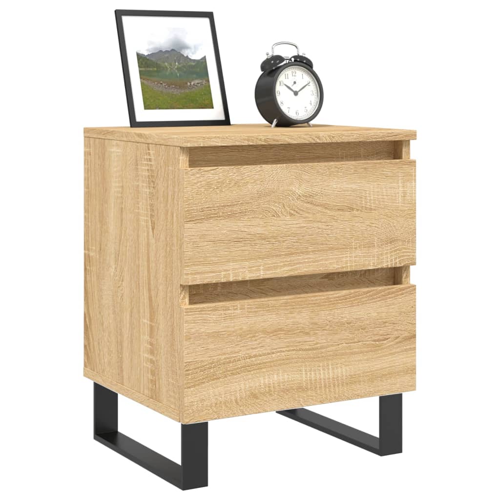 Noćni ormarići 2 kom boja hrasta 40x35x50 cm konstruirano drvo