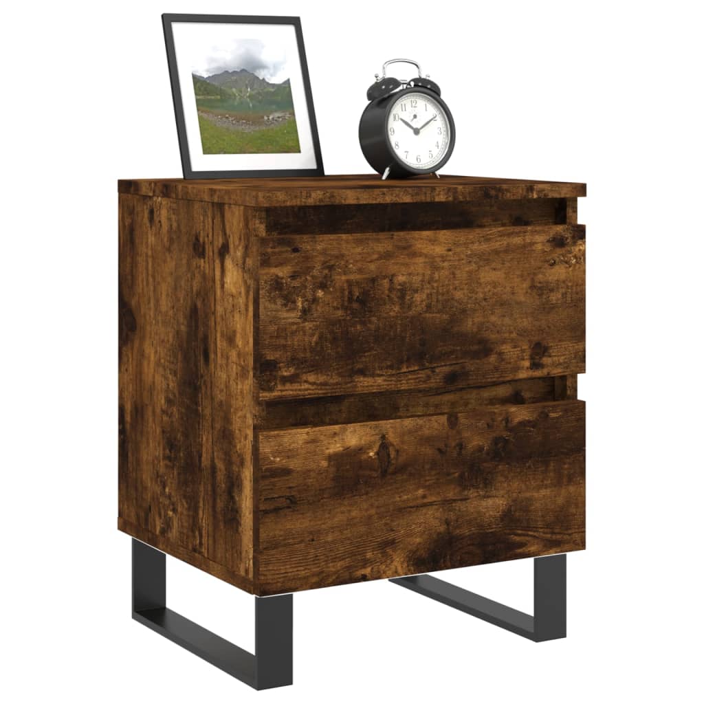 Noćni ormarići 2 kom boja hrasta 40x35x50 cm konstruirano drvo
