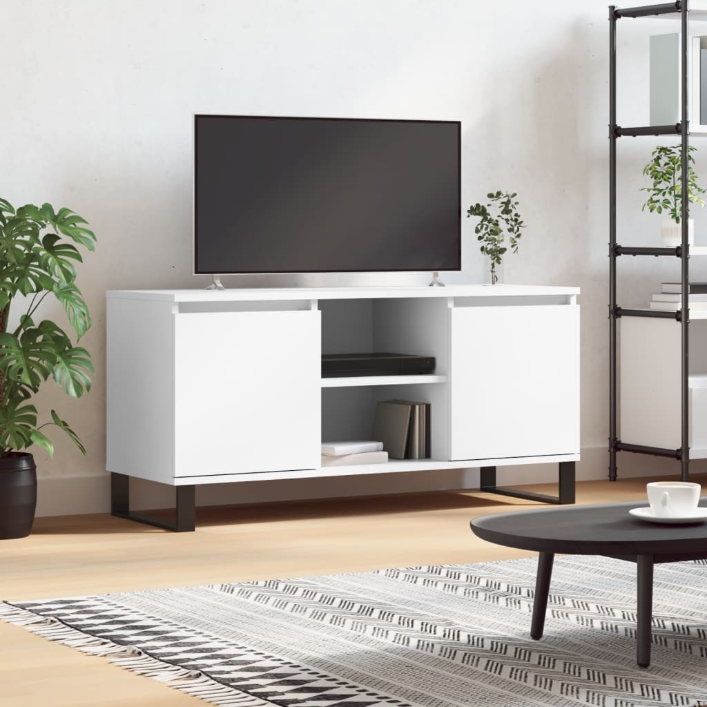 TV ormarić bijeli 104 x 35 x 50 cm od konstruiranog drva