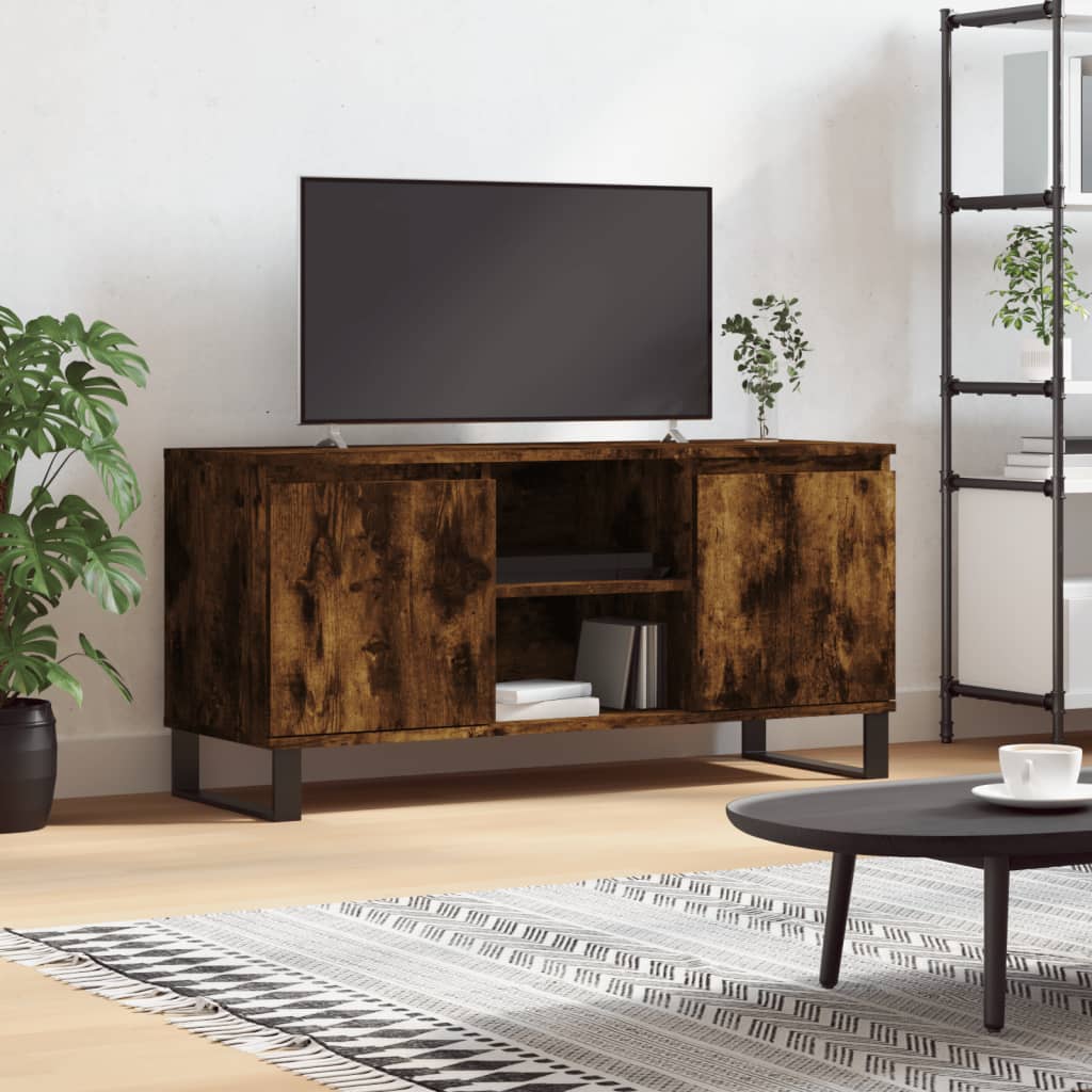 TV ormarić boja dimljenog hrasta 104x35x50 cm konstruirano drvo