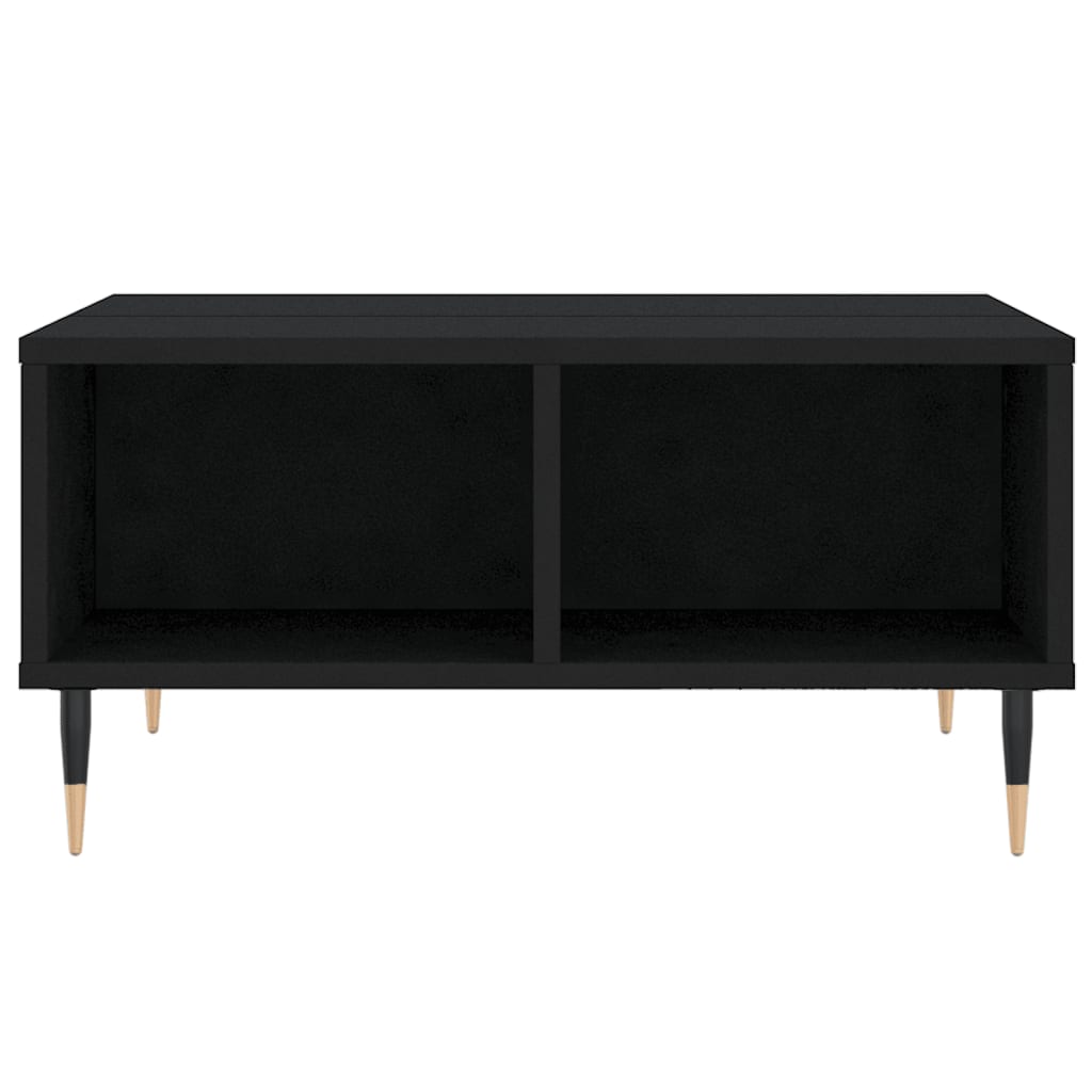 Stolić za kavu crni 60 x 60 x 30 cm od konstruiranog drva