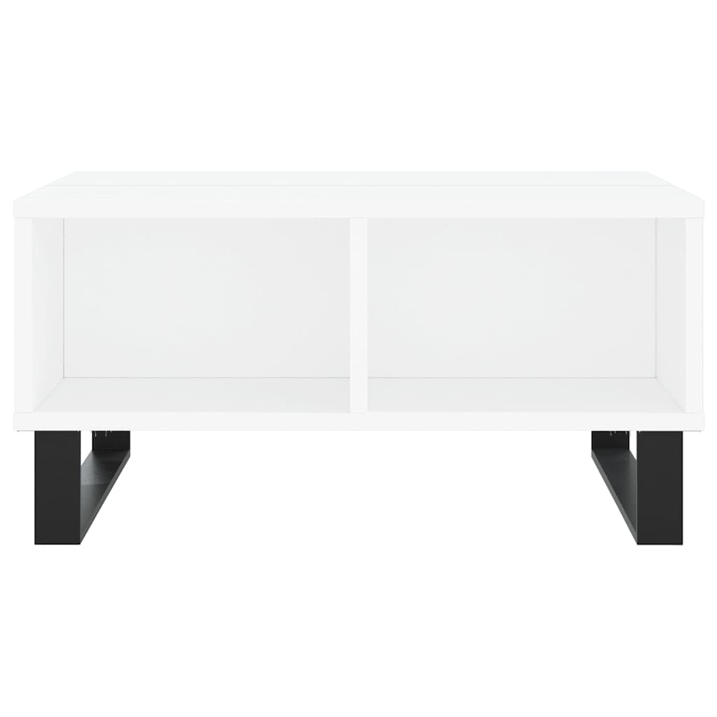 Stolić za kavu bijeli 60 x 60 x 30 cm od konstruiranog drva