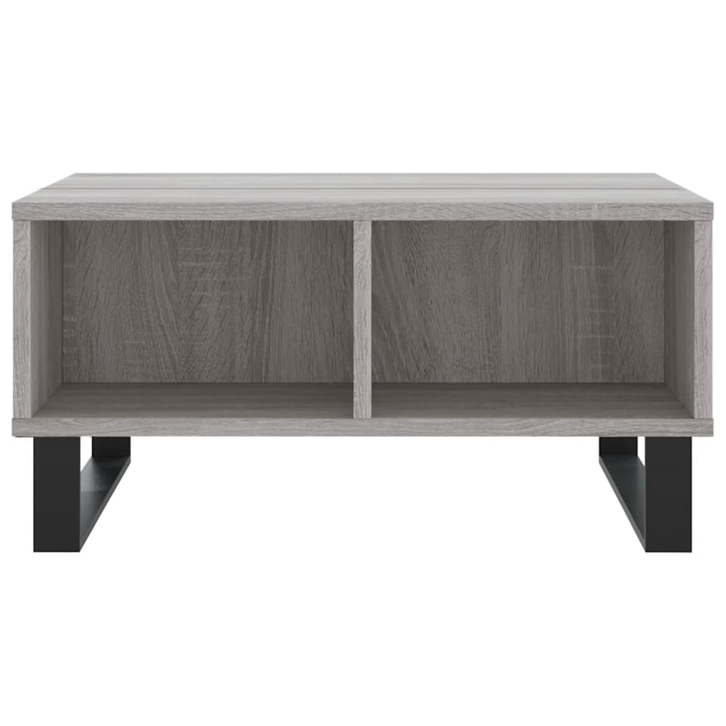 Stolić za kavu siva boja hrasta 60x60x30 cm konstruirano drvo