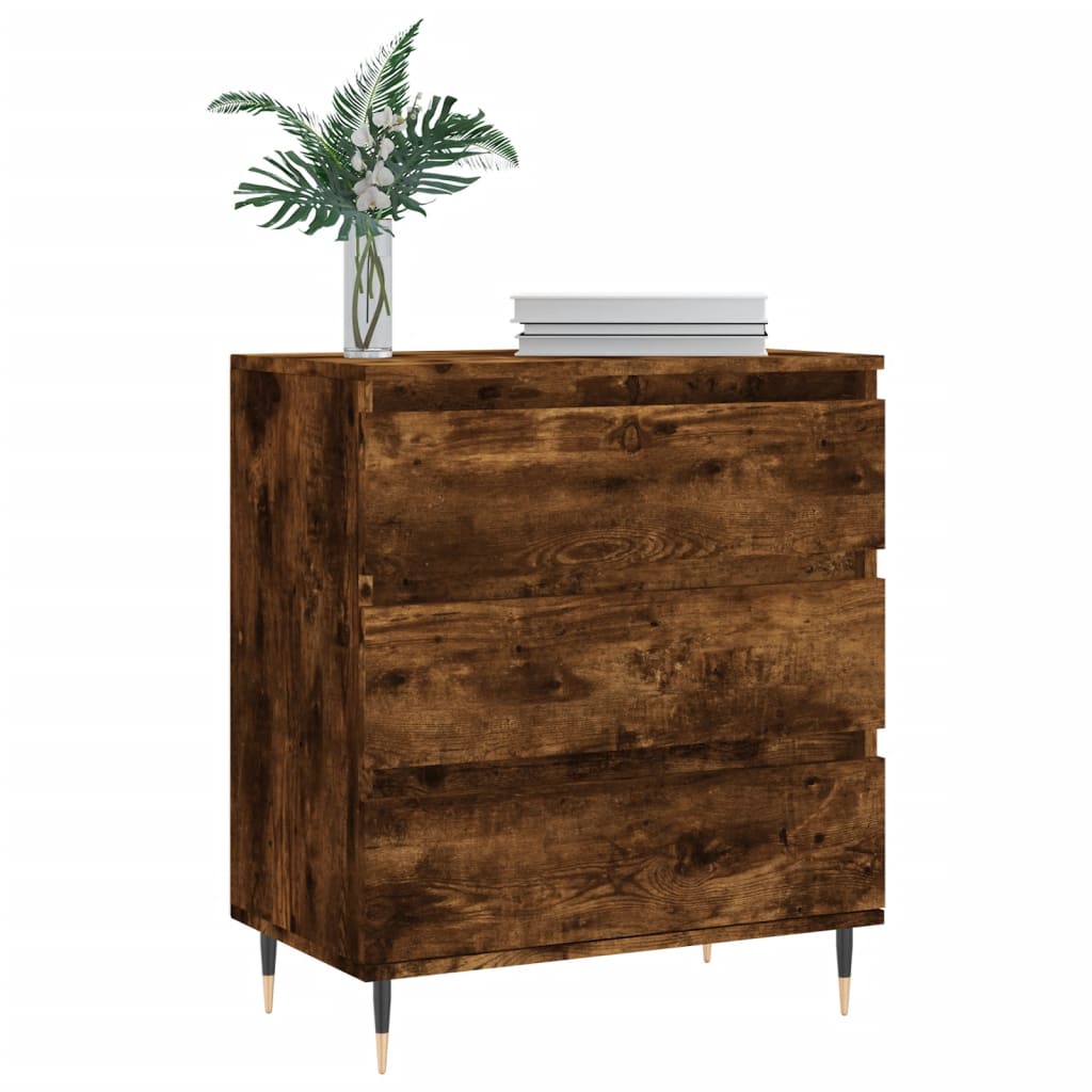 Komoda boja dimljenog hrasta 60 x 35 x 70 cm konstruirano drvo
