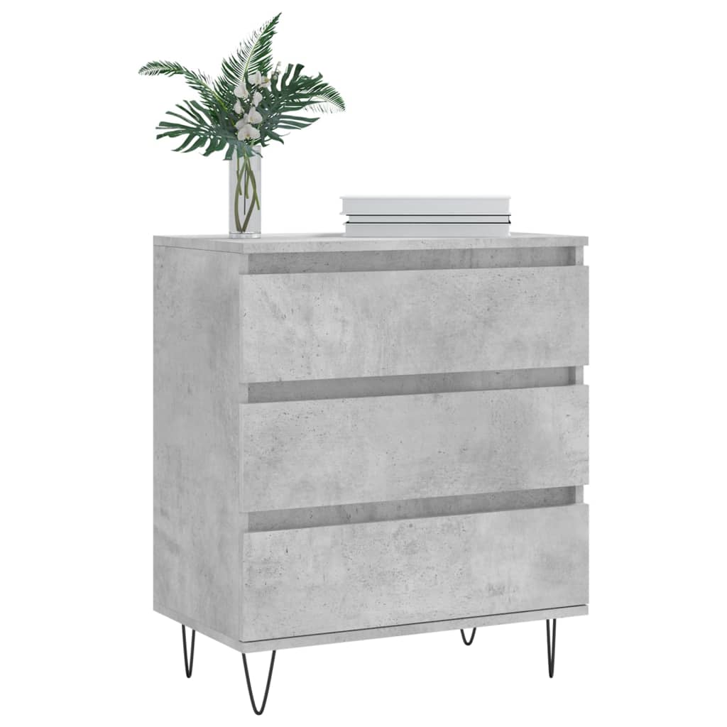 Komoda siva boja betona 60x35x70 cm od konstruiranog drva