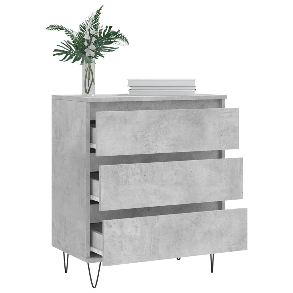 Komoda siva boja betona 60x35x70 cm od konstruiranog drva