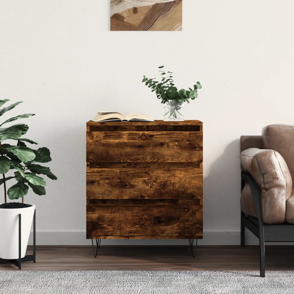 Komoda boja dimljenog hrasta 60 x 35 x 70 cm konstruirano drvo