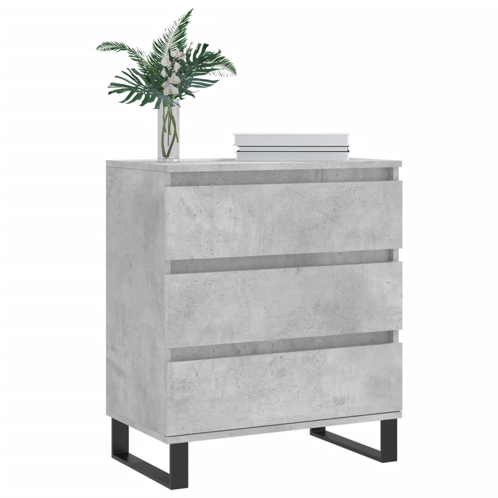 Komoda siva boja betona 60x35x70 cm od konstruiranog drva