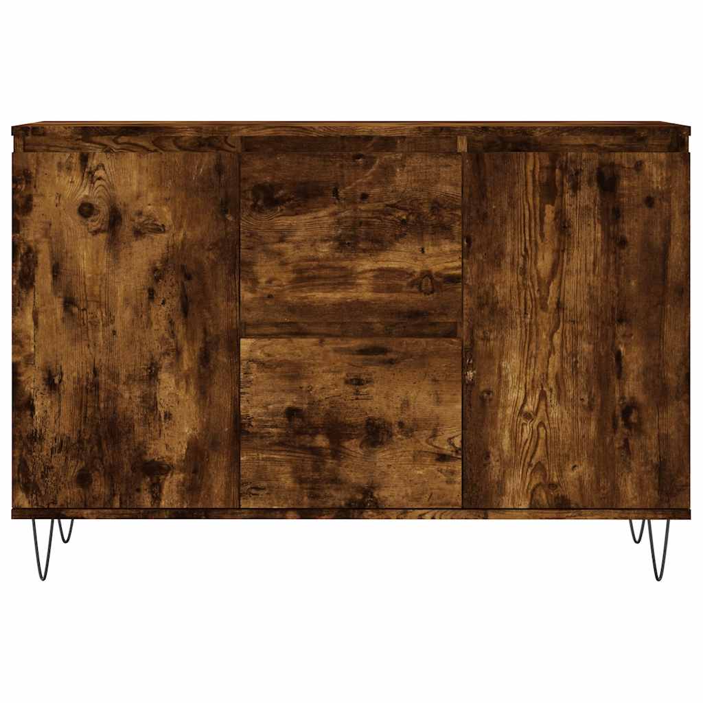 Komoda boja dimljenog hrasta 101,5x35x70 cm konstruirano drvo