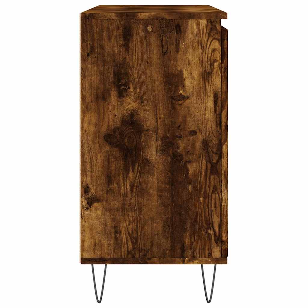 Komoda boja dimljenog hrasta 101,5x35x70 cm konstruirano drvo