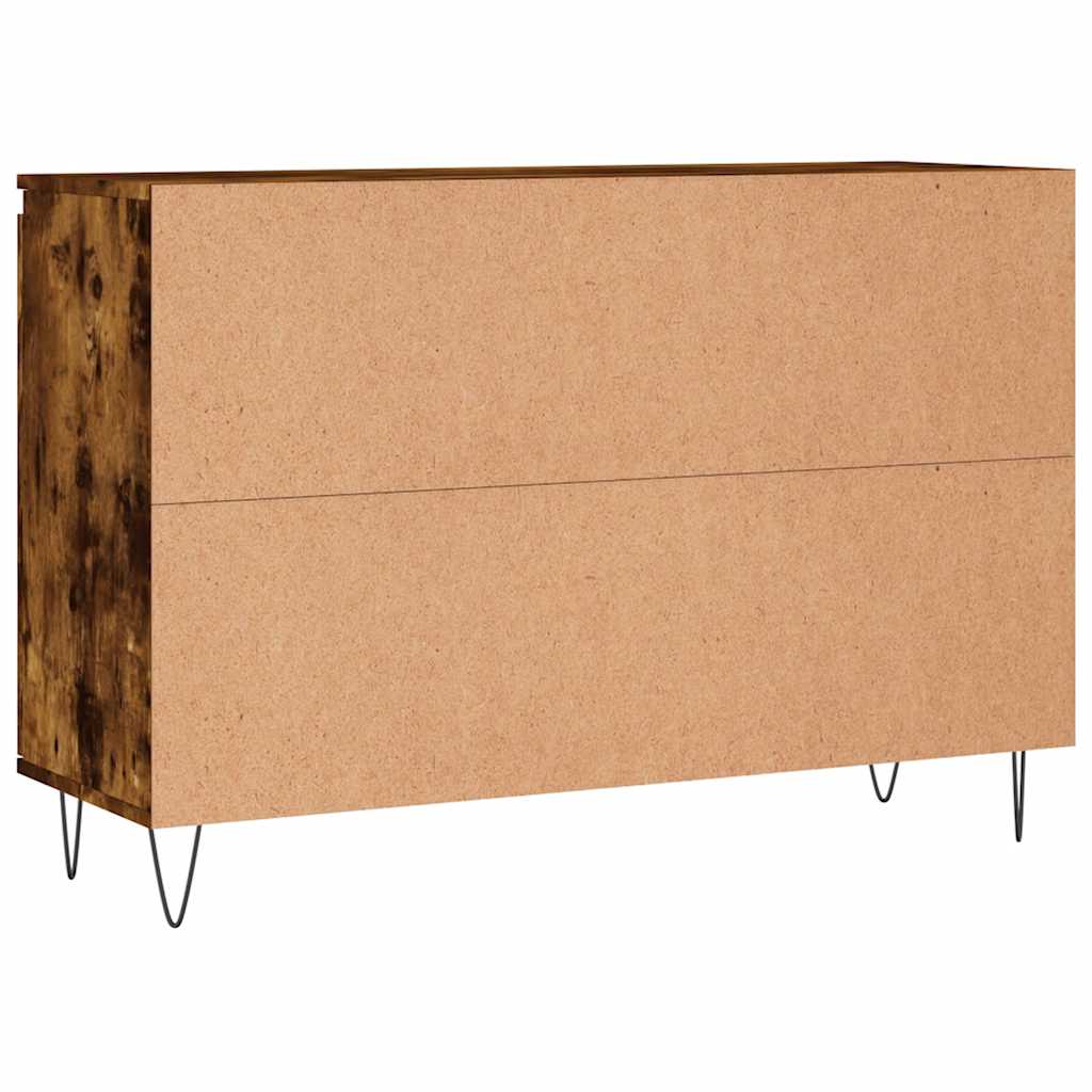 Komoda boja dimljenog hrasta 101,5x35x70 cm konstruirano drvo