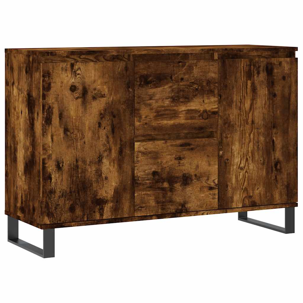 Komoda boja dimljenog hrasta 101,5x35x70 cm konstruirano drvo