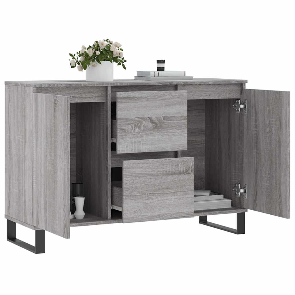 Komoda sivog hrasta sonome 101,5x35x70 cm od konstruiranog drva