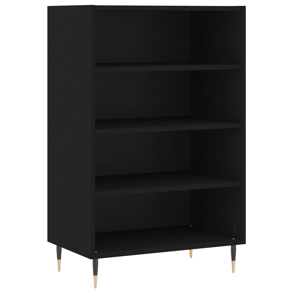 Visoka komoda crna 57 x 35 x 90 cm od konstruiranog drva