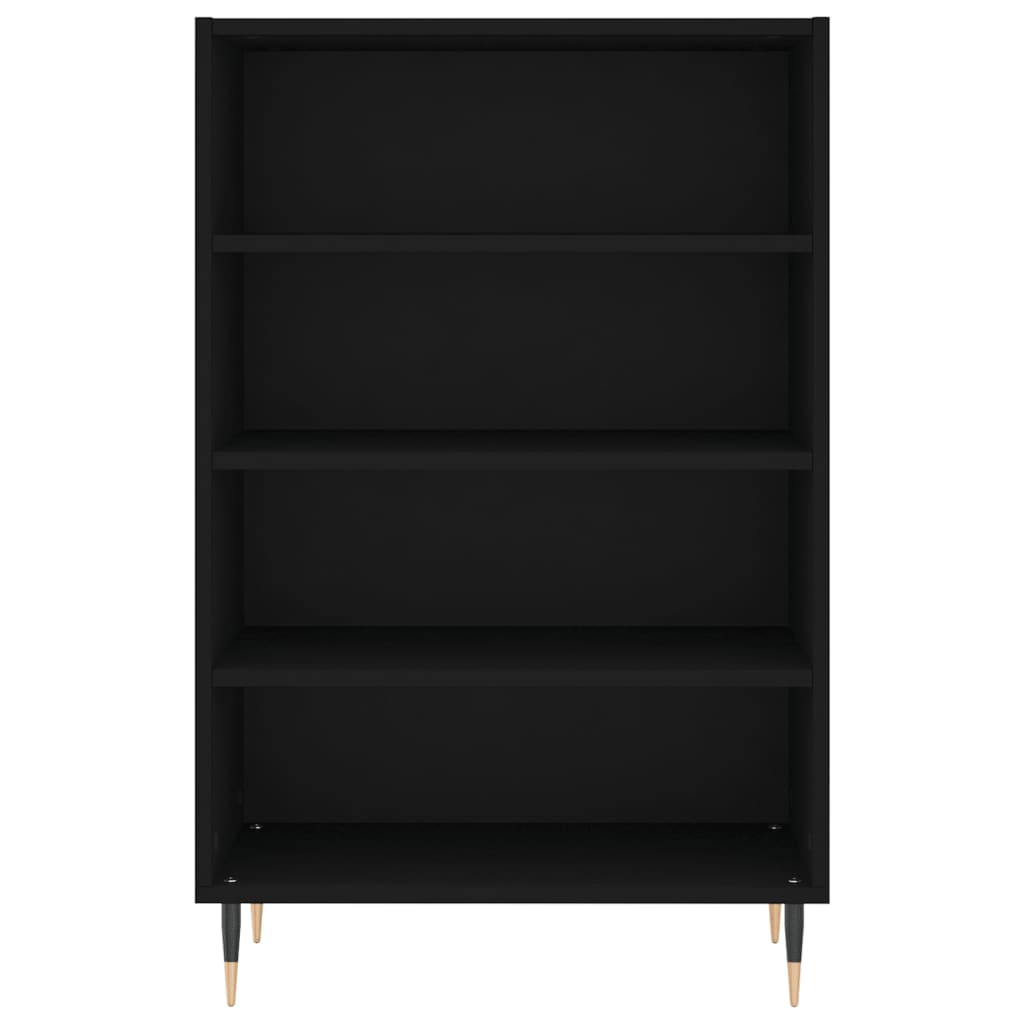 Visoka komoda crna 57 x 35 x 90 cm od konstruiranog drva