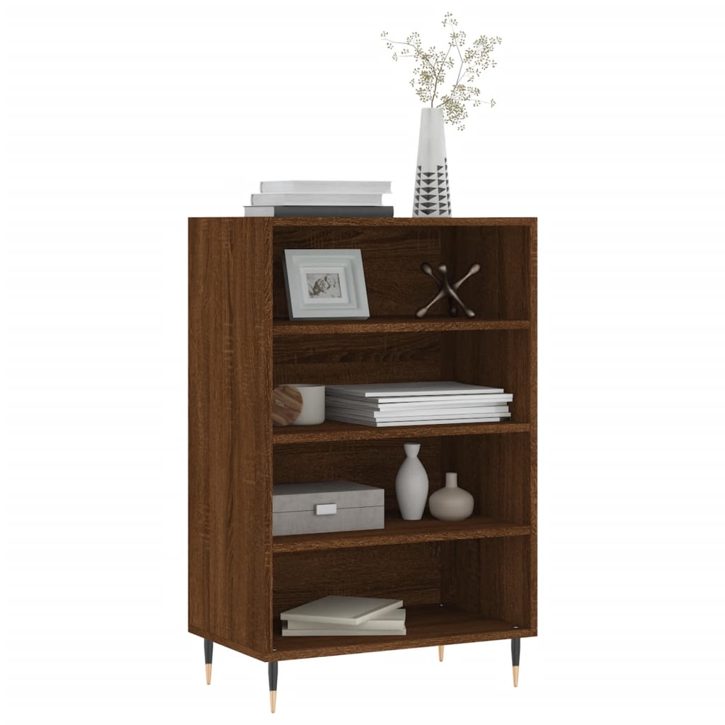 Visoka komoda smeđa boja hrasta 57x35x90 cm konstruirano drvo