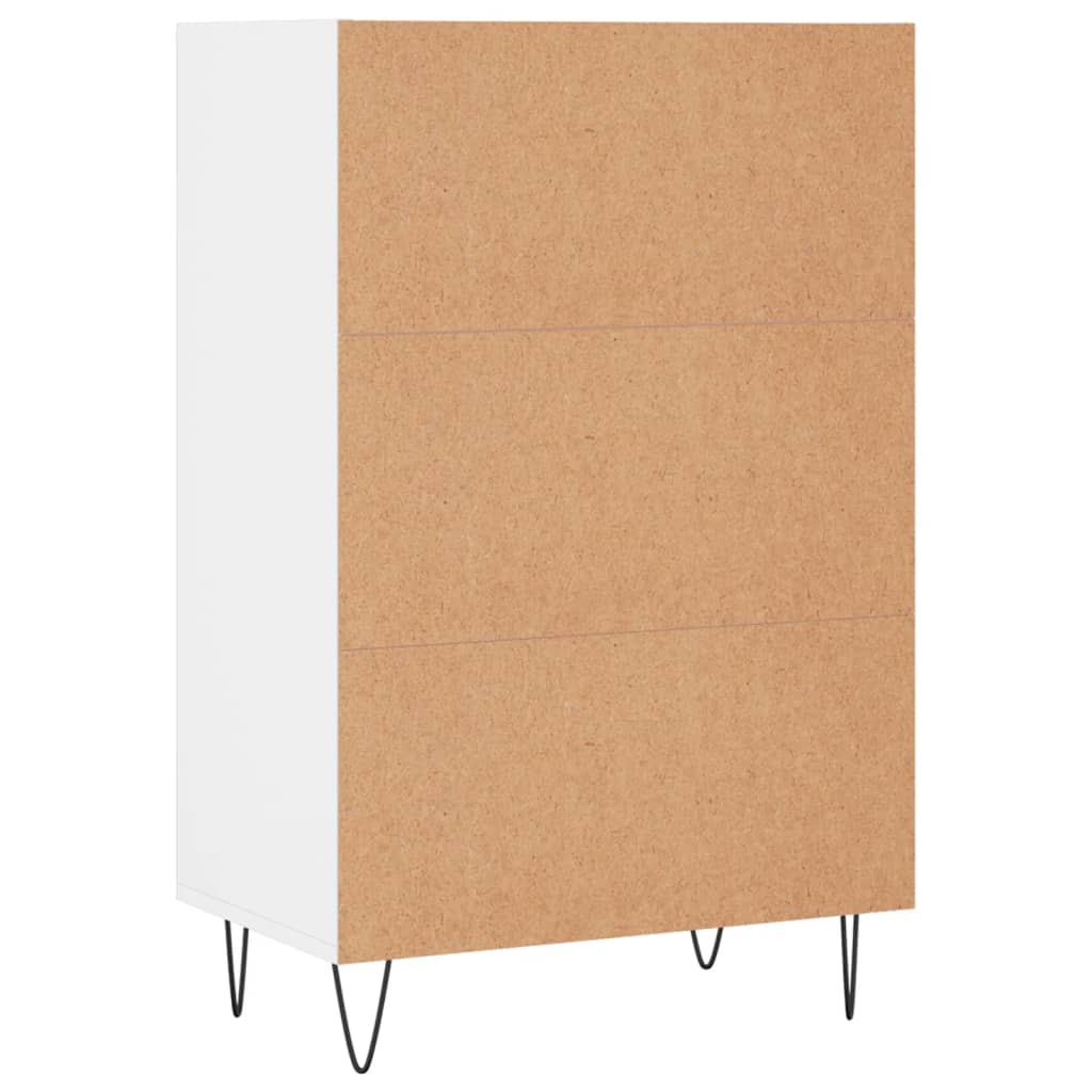 Visoka komoda bijela 57 x 35 x 90 cm od konstruiranog drva