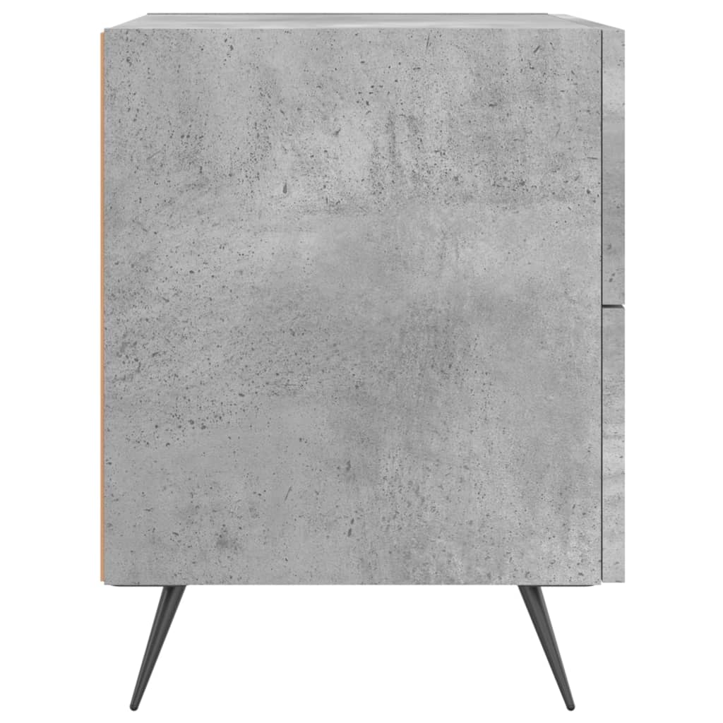 Noćni ormarić boja betona 40 x 35 x 47,5 cm konstruirano drvo