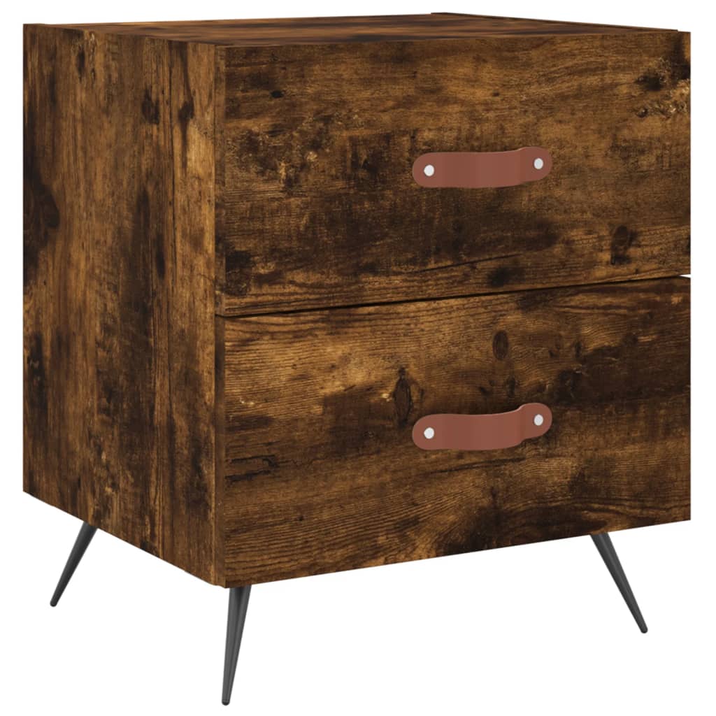 Noćni ormarići 2 kom boja hrasta 40x35x47,5cm konstruirano drvo