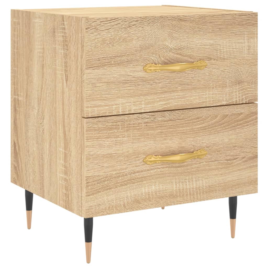 Noćni ormarići 2 kom boja hrasta 40x35x47,5cm konstruirano drvo