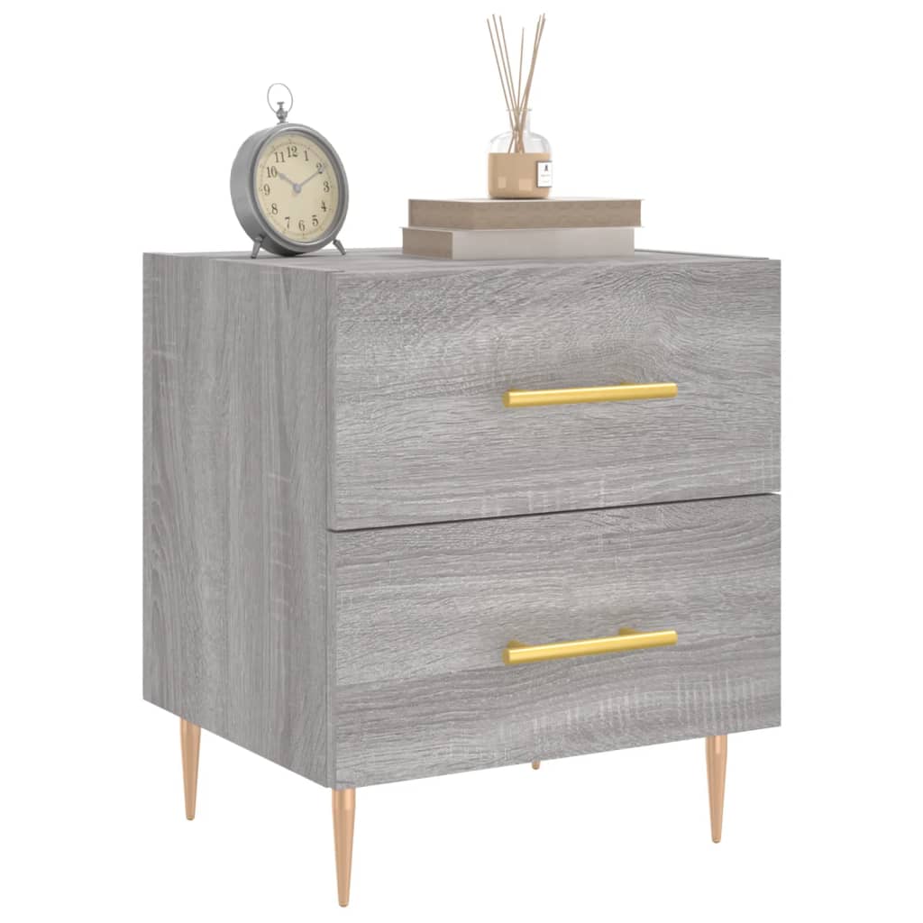 Noćni ormarići 2 kom boja hrasta 40x35x47,5cm konstruirano drvo