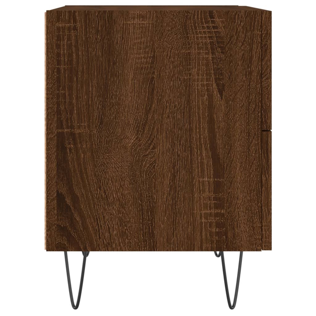 Noćni ormarić smeđa boja hrasta 40x35x47,5cm konstruirano drvo