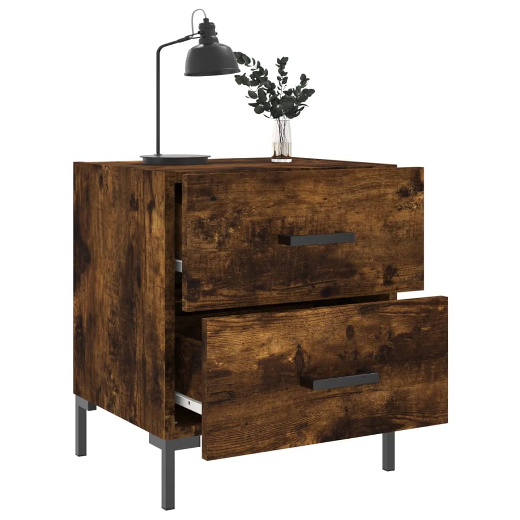 Noćni ormarići 2 kom boja hrasta 40x35x47,5cm konstruirano drvo