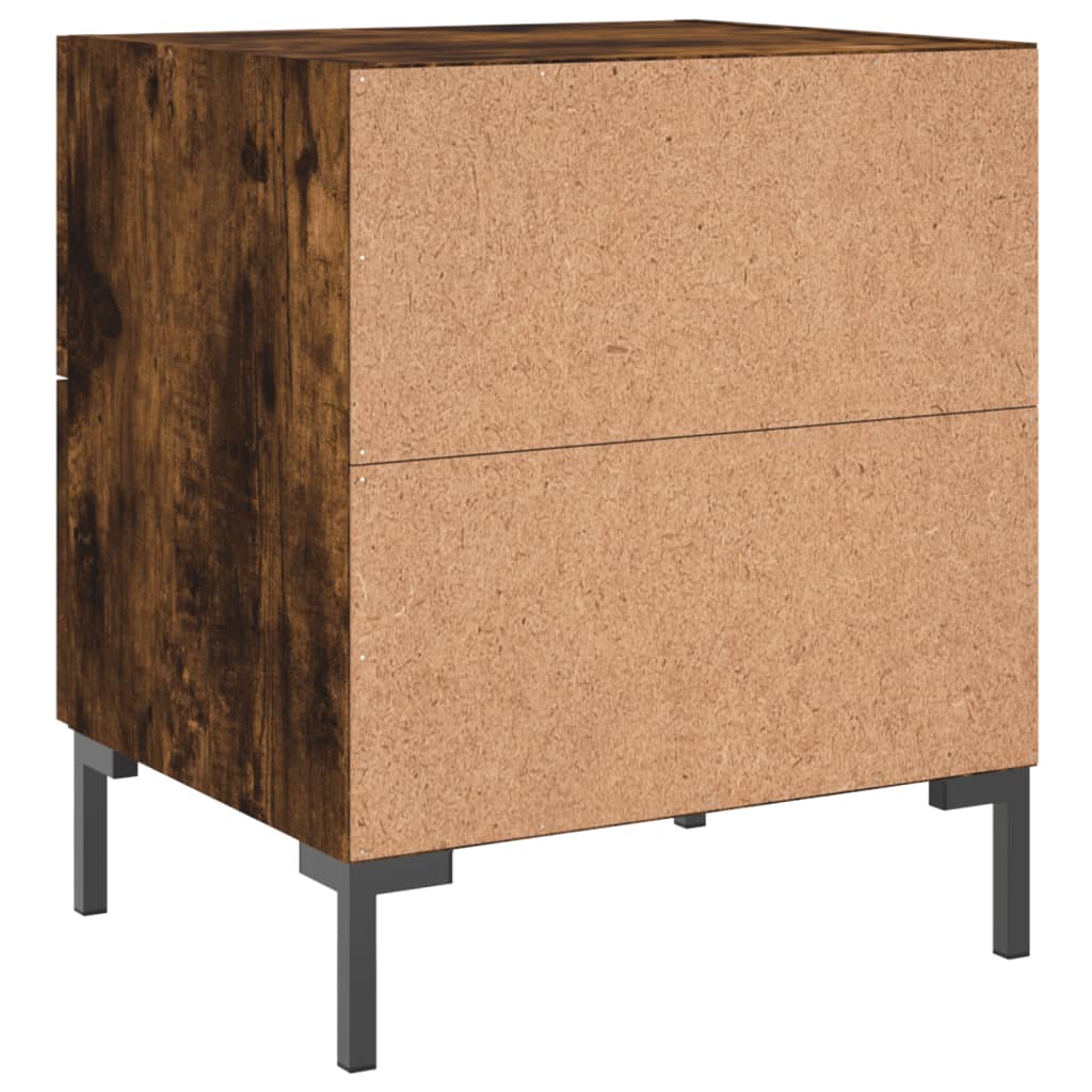 Noćni ormarići 2 kom boja hrasta 40x35x47,5cm konstruirano drvo