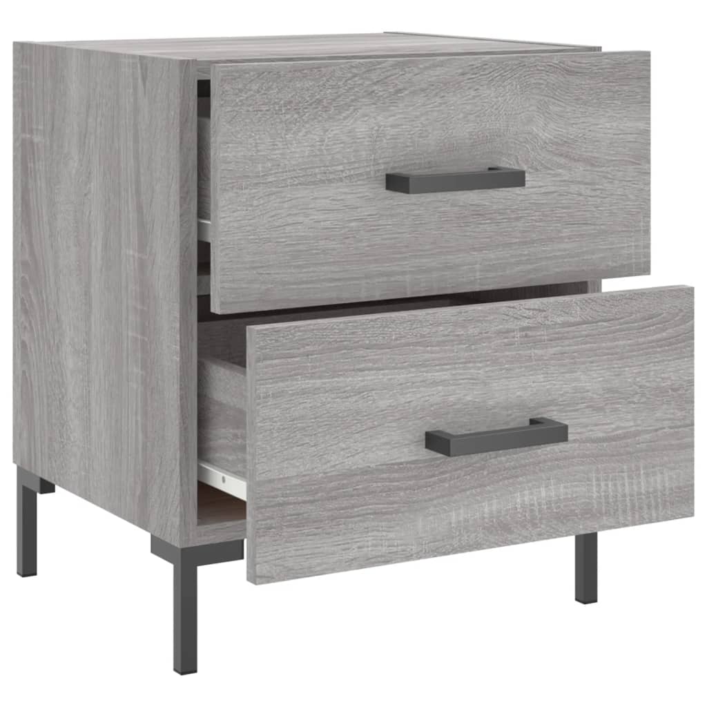 Noćni ormarići 2 kom boja hrasta 40x35x47,5cm konstruirano drvo