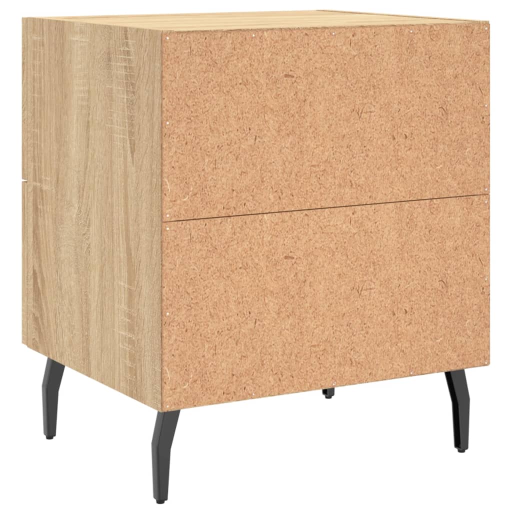Noćni ormarići 2 kom boja hrasta 40x35x47,5cm konstruirano drvo