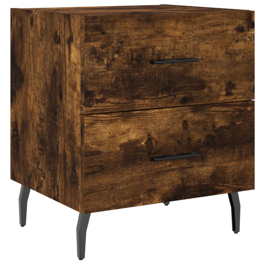 Noćni ormarići 2 kom boja hrasta 40x35x47,5cm konstruirano drvo