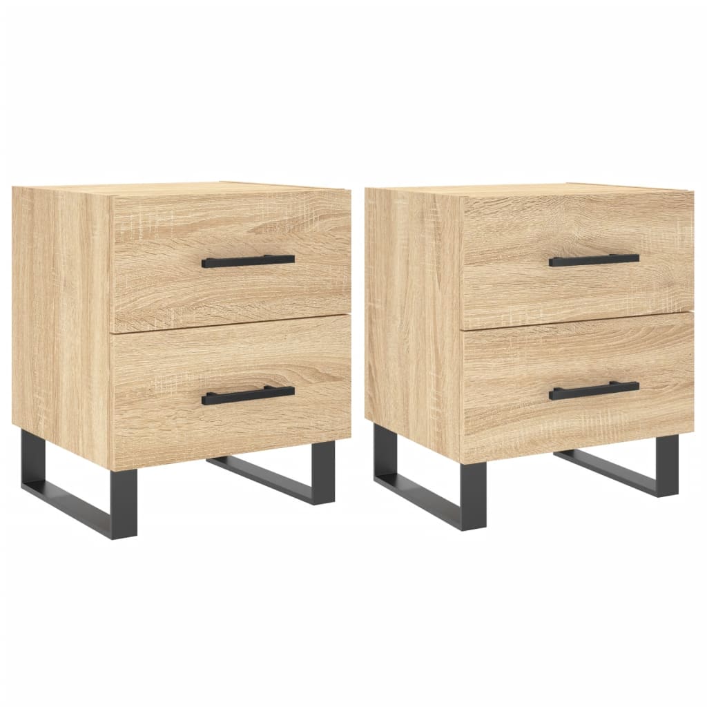 Noćni ormarići 2 kom boja hrasta 40x35x47,5cm konstruirano drvo