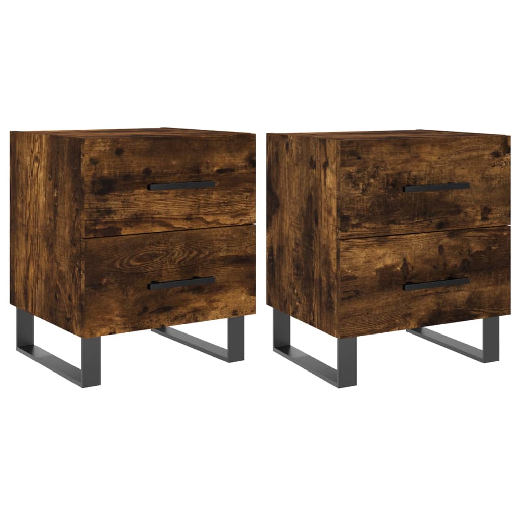 Noćni ormarići 2 kom boja hrasta 40x35x47,5cm konstruirano drvo