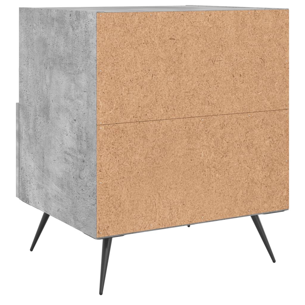 Noćni ormarići 2 kom boja betona 40x35x47,5cm konstruirano drvo