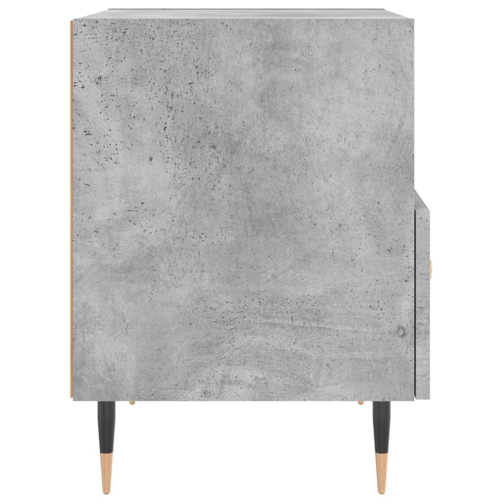Noćni ormarići 2 kom boja betona 40x35x47,5cm konstruirano drvo