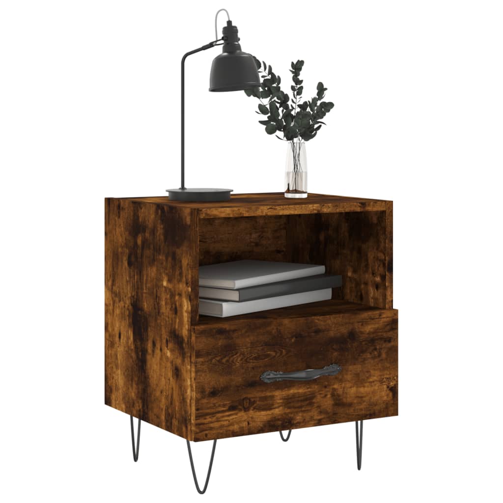 Noćni ormarić boja hrasta 40x35x47,5 cm od konstruiranog drva