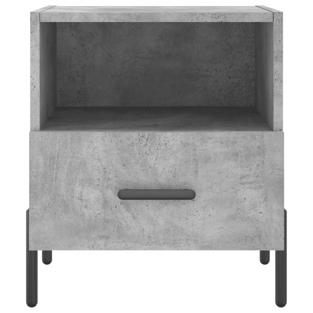 Noćni ormarići 2 kom boja betona 40x35x47,5cm konstruirano drvo